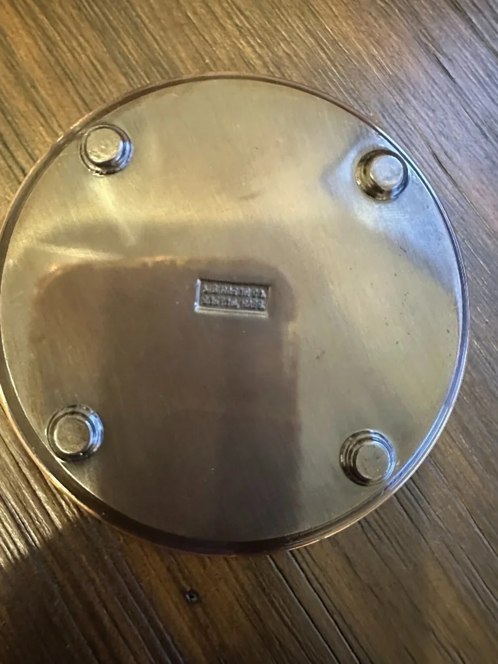 VTG Mason Bronze Metal Coasters Monogram 